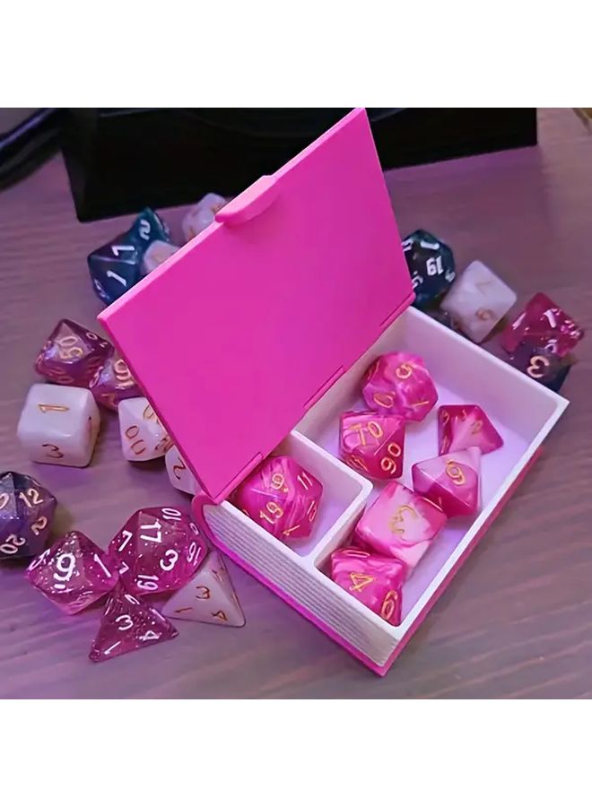 Yellow Fantasy Booklike RPG Dice Storage Set for Tabletop Games Gifts - Image 4