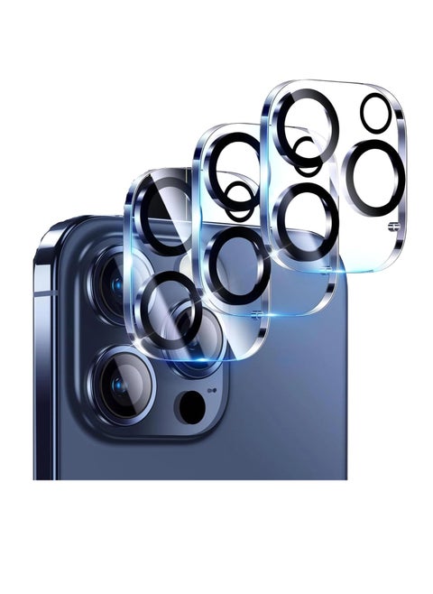 [3 Pack] Camera Lens Protector Compatible with iPhone 16 Pro Max/16 Pro Accessories Camera Screen Cover 9H Glass Unbreakable Protection Case Friendly (iPhone 16 Pro Max/16 Pro)