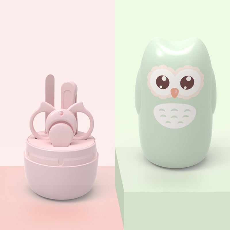 Baby Nail Care Set 4 Pcs Safe Material - Round-Tip Tools Anti-Slip Design Baby Manicure Kit for New Mothers Daily & Travel Baby Care - Image 5