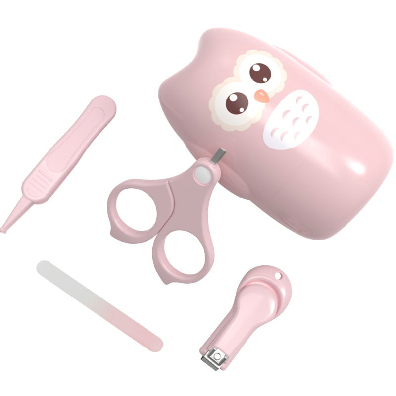 Baby Nail Care Set 4 Pcs Safe Material - Round-Tip Tools Anti-Slip Design Baby Manicure Kit for New Mothers Daily & Travel Baby Care - Image 1