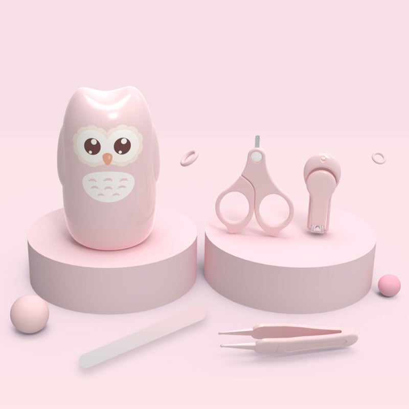 Baby Nail Care Set 4 Pcs Safe Material - Round-Tip Tools Anti-Slip Design Baby Manicure Kit for New Mothers Daily & Travel Baby Care - Image 3