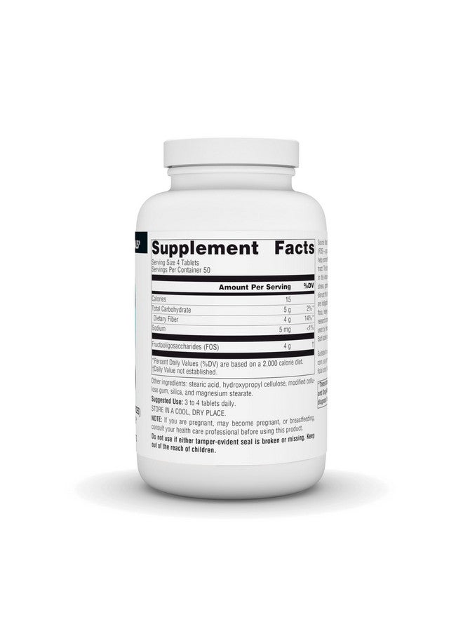 Source Naturals FOS 1000 mg Fructooligosaccharides Probiotic Enhancer - 200 Tablets - Image 2