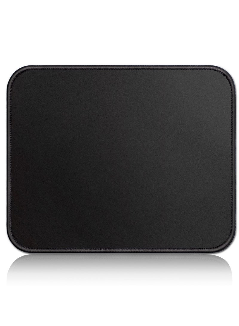 excovip Gaming Mouse Pad Comfortable Small Mouse Pads With Stitched Edges Mousepad for Computer, Laptop, Home & Office Non-Slip Rubber Base Black (260 x 210 mm) 9453 - Image 1