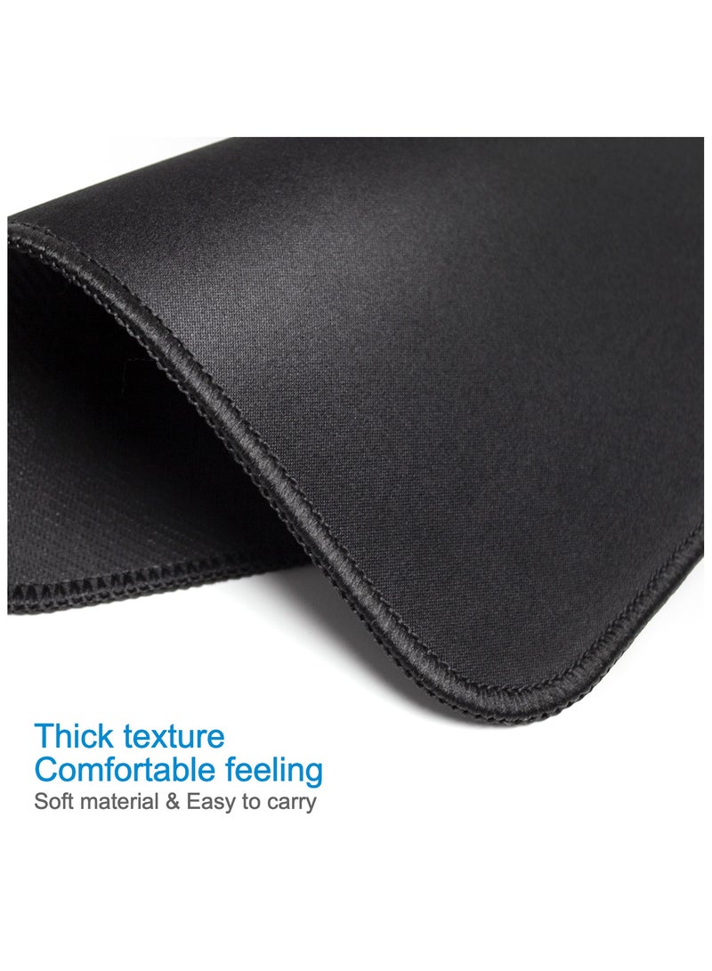 excovip Gaming Mouse Pad Comfortable Small Mouse Pads With Stitched Edges Mousepad for Computer, Laptop, Home & Office Non-Slip Rubber Base Black (260 x 210 mm) 9453 - Image 4