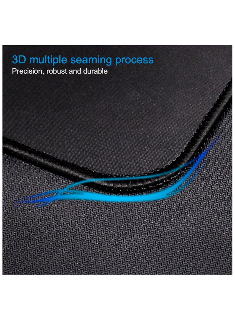 excovip Gaming Mouse Pad Comfortable Small Mouse Pads With Stitched Edges Mousepad for Computer, Laptop, Home & Office Non-Slip Rubber Base Black (260 x 210 mm) 9453 - Image 5