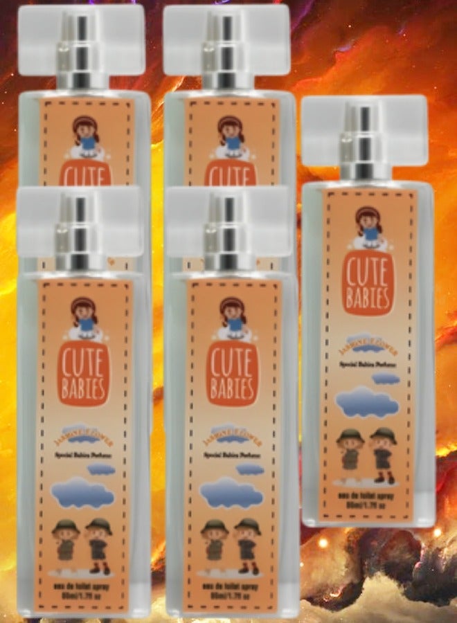Cute 5 Pieces Babies Jasmine Flower Perfume 50ml EDT - Image 1