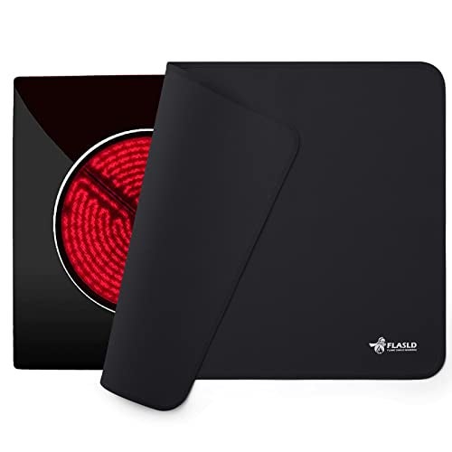 FLASLD Small 12×20.5 inch Stove Top Covers, Fireproof and Waterproof Electric Stove Cover Mat, Glass Top Stove Cover - Ceramic Glass Cooktop Protector - Flat Top Oven Cover, Black - Image 1