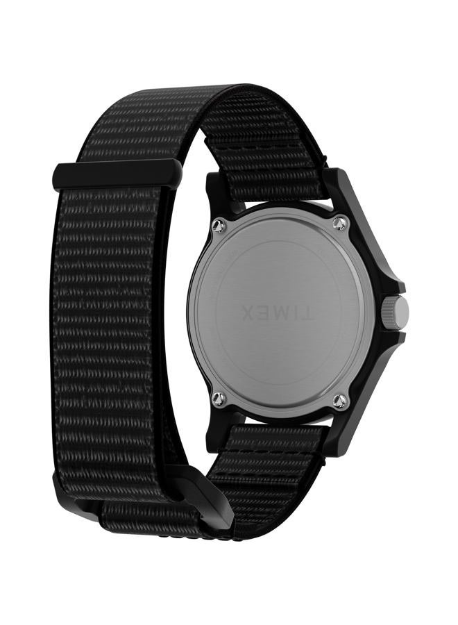 TIMEX Unisex Denali National Park 40mm Watch - Black Fastwrap Tan Dial Black Case - Image 5