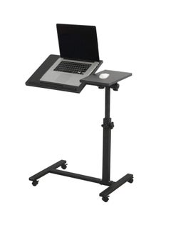 Adjustable Laptop Table, Lifting and Rotating Laptop Desk,Tiltable Mobile Standing Desk With Wheels,60 * 34.5 cm Adjustable Computer Stand Suitable For Sofa, Bedside, Tea Table,Black