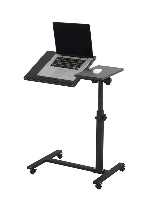 HXDream - Adjustable Laptop Table, Lifting and Rotating Laptop Desk,Tiltable Mobile Standing Desk With Wheels,60 * 34.5 cm Adjustable Computer Stand Suitable For Sofa, Bedside, Tea Table,Black - Image 1