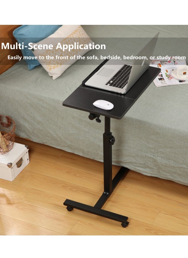 HXDream - Adjustable Laptop Table, Lifting and Rotating Laptop Desk,Tiltable Mobile Standing Desk With Wheels,60 * 34.5 cm Adjustable Computer Stand Suitable For Sofa, Bedside, Tea Table,Black - Image 1