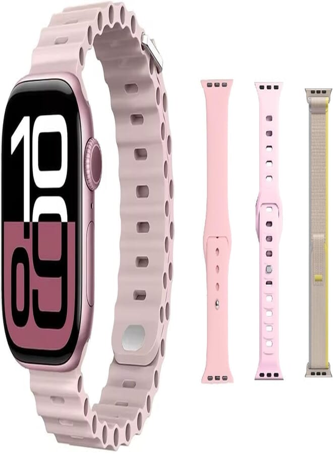 X-inova X90 Pro Max Smart Watch, 49mm,with 4 strap 2.19 inch BT Call (pink)