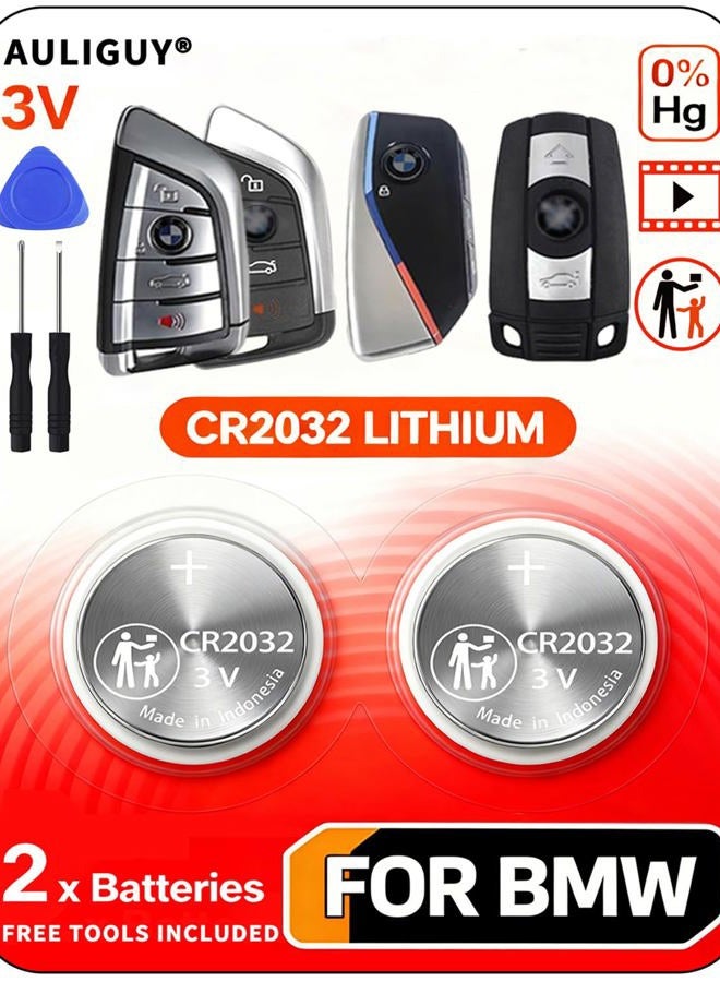 Auliguy Key Fob Battery Replacement for BMW (2014-2023) 1-9 Series X1 X2 X3 X4 X5 X6 X7 XM iX i3 i4 i7 i8 M3 M5 M8 Smart Key Remote - Image 1