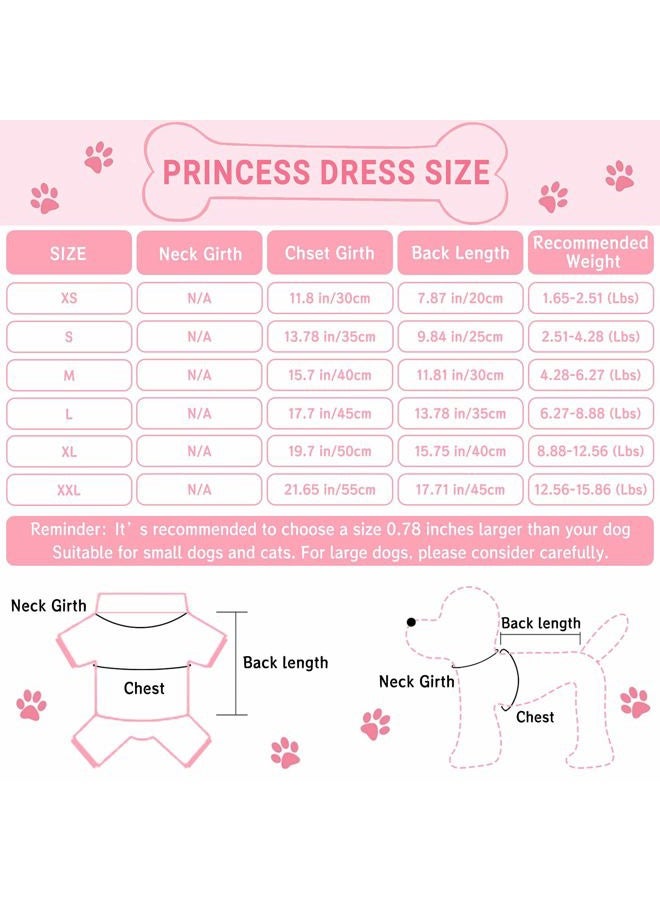 TAPBULL Dog Dresses, Fashion Pet Dog Clothes, Striped Mesh Puppy Dogs Princess Dresses (Pink, X-Small) - Image 2