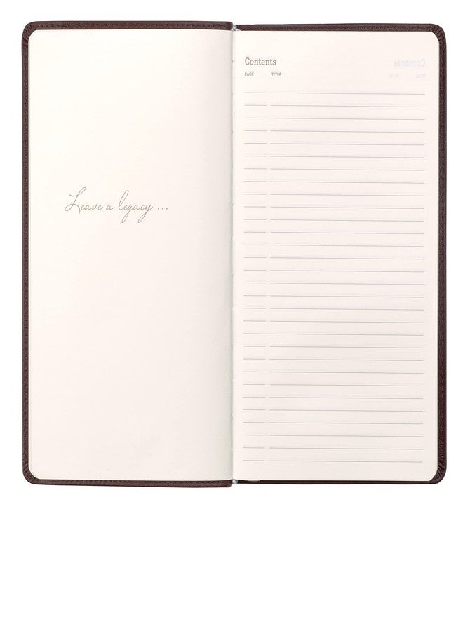 Leatherpress Classic Leather Notebook Writing Journal, Softcover, Narrow Ruled, Table of Contents and Numbered Pages - Image 3