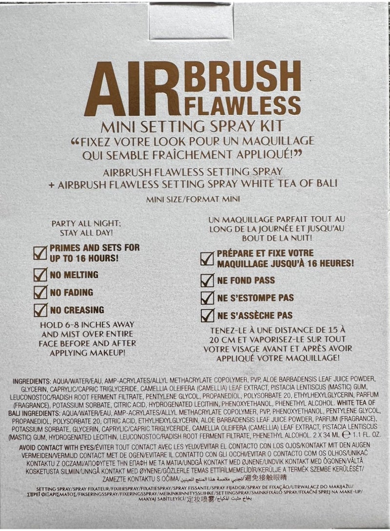 Charlotte Tilbury Airbrush Flawless Mini Setting Spray Kit – Long-Lasting Makeup Fixing Spray, Travel-Friendly Mini Size - Image 2