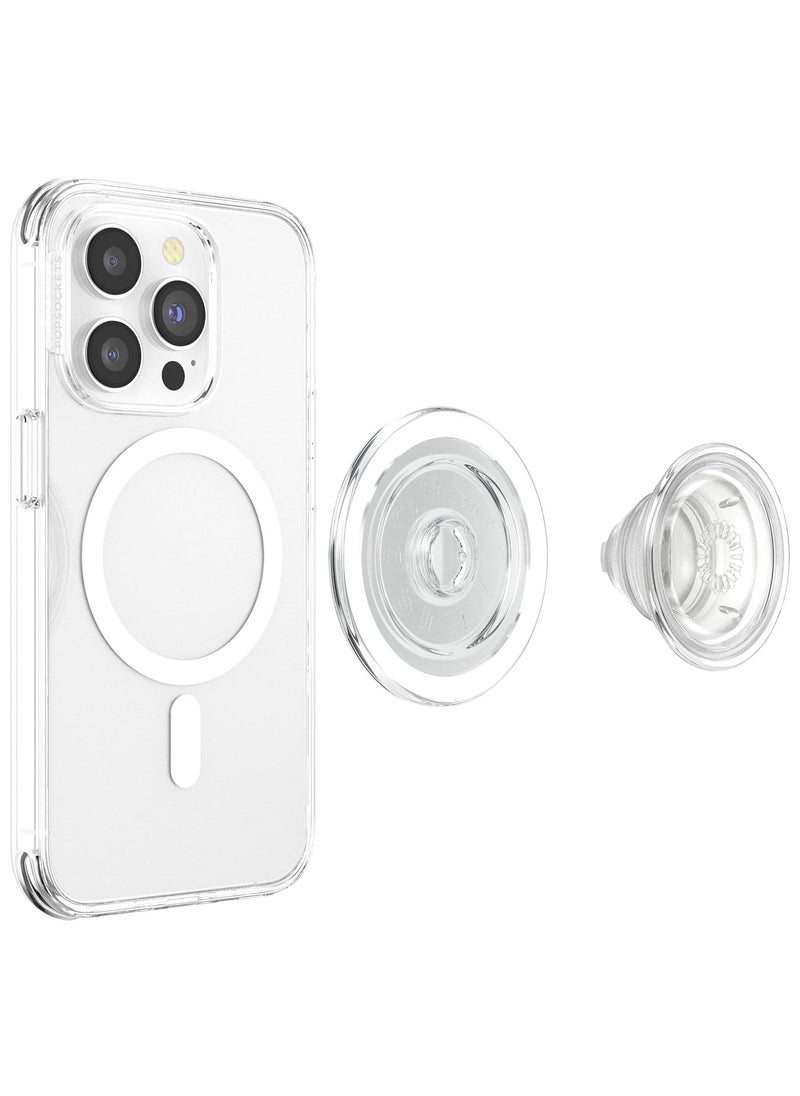 Mobile phone grip compatible with MagSafe, MagSafe adapter ring included, mobile phone holder, wireless charging compatible