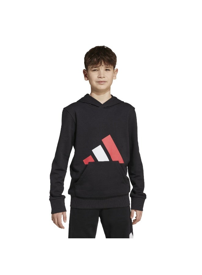 Adidas J Bl Ft Hd 280 Black Training Sweatshirts For Junior 7-8Y - Image 2