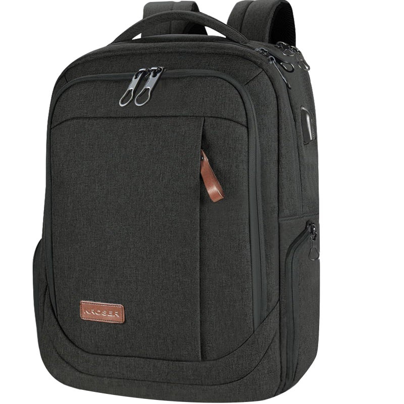 KROSER Laptop Backpack Large Computer Backpack Fits up to 173 Inch Laptop with USB Charging Port WaterRepellent Travel Backpack Casual Daypack for BusinessCollegeWomenMenCharcoal Black - Image 2