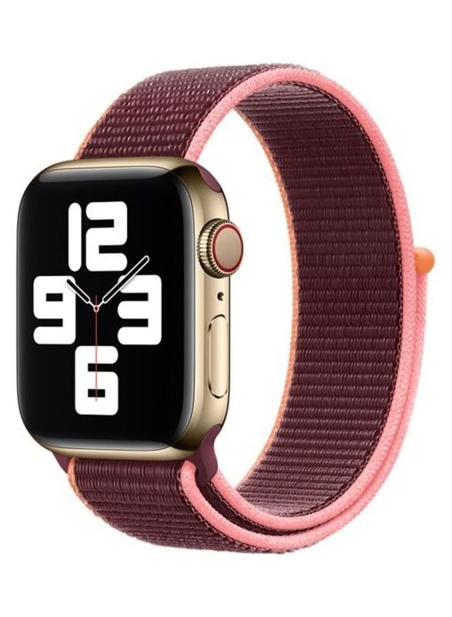 NIBEMINENT Loop Type Sport Replacement Strap Watchband For Apple Watch Series 7/6/SE/5/4/3/2/1 38/40/41mm Plum - Image 4