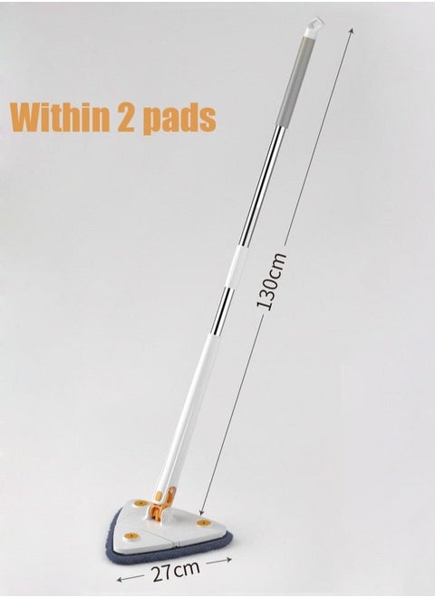 Multifunctional Extendable Triangle Mop 360 Rotatable Adjustable Wet And Dry Use Strong Water Absorption Extendable Triangle Cleaning Mop Imitation Hand Twist Quick Dry Mop