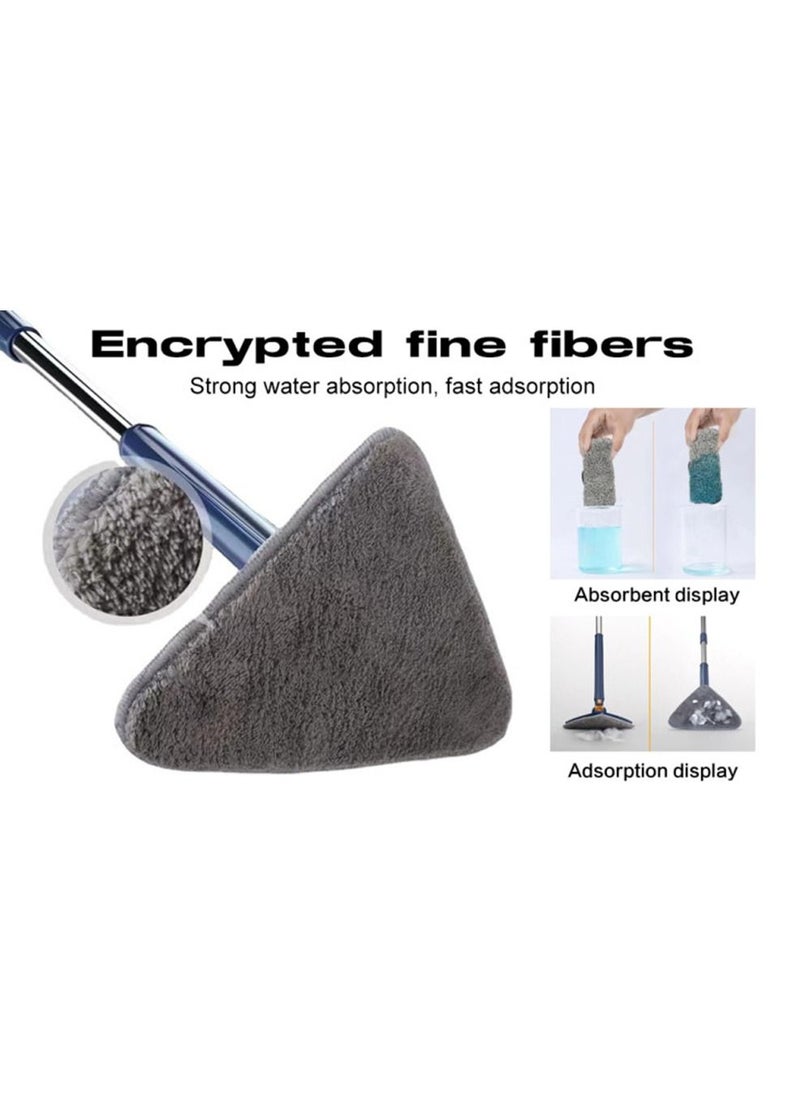 Multifunctional Extendable Triangle Mop 360 Rotatable Adjustable Wet And Dry Use Strong Water Absorption Extendable Triangle Cleaning Mop Imitation Hand Twist Quick Dry Mop