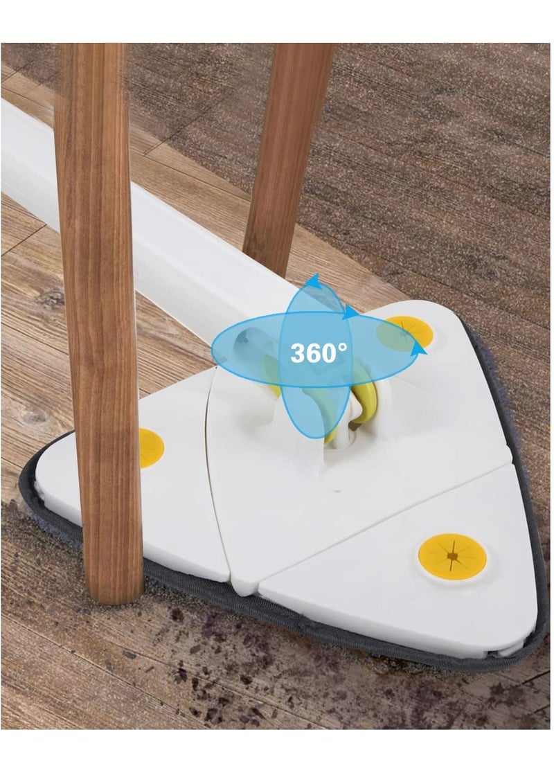 Multifunctional Extendable Triangle Mop 360 Rotatable Adjustable Wet And Dry Use Strong Water Absorption Extendable Triangle Cleaning Mop Imitation Hand Twist Quick Dry Mop