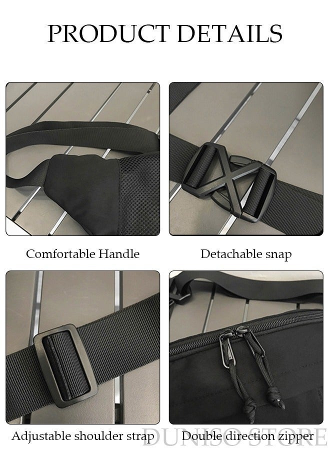 DUNISO Compact Sling Bag for Men and Women, Waterproof Crossbody Bag Chest Shoulder Backpack with Buckle, Everyday Carry Bag for Travel, Work, Sport - Image 3