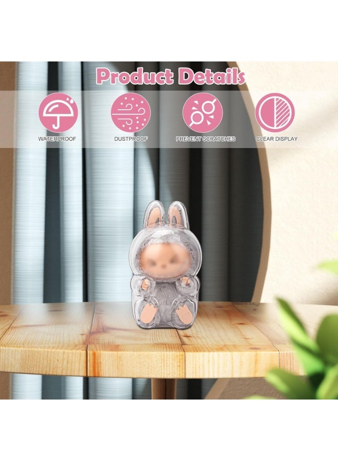 Protective Case for Labubu Sitting Figure-Clear Collector Storage Box,Acrylic Hard Case Cover For Pop Mart Monster Product Sittings Series,Dustproof Portable Hanging Case (Sitting) - Image 5