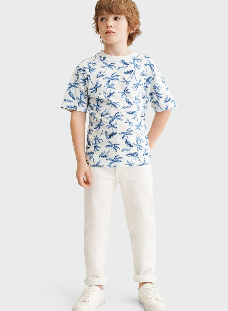 MANGO Kids Palm Tree Print T-Shirt