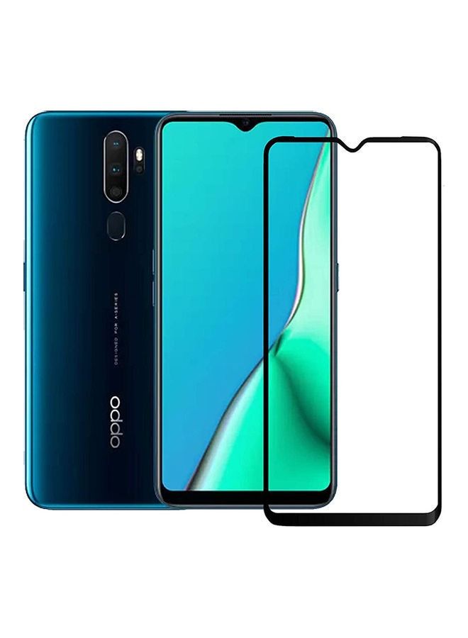 لاصقة حماية الشاشة من الزجاج المقوى لهاتف أوبو A9 2020 أسود / شفاف - Image 2