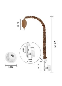 Hleeduo HLEEDUO Baby Mobile arm with Music Box Motor， Crib Mobile arm with mobiles Motor Spinner.26 Inch Wooden Crib Mobile arm for Crib Nursery Mobile arm. Nursery Mobile Attachment,Mobile arm for Crib  - Image 5