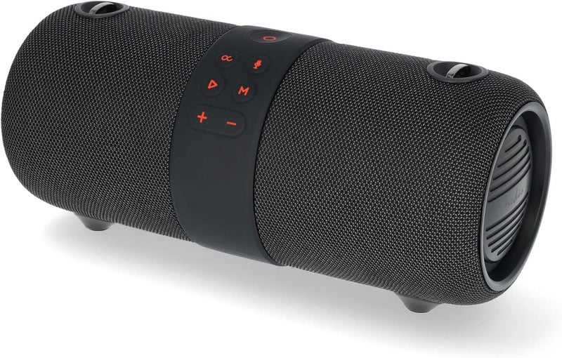 NEDIS Bluetooth Speaker, 40W Portable Wireless Stereo with Built-In Mic, RGB LED Lights, IPX6 Water Resistant, TWS Pairing, USB-C Charging, Up to 6.5H Playtime - Black - Image 2