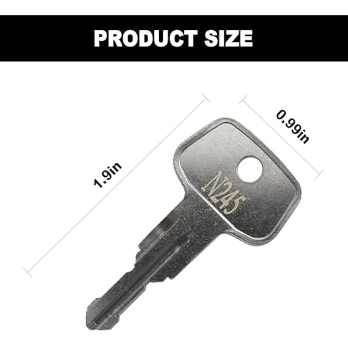 rayihni N245 Key Replacement (2 Pcs) for Thule Ski,Cargo Box,Roof,Crossbars and Carrier Racks Code N245 - Image 3