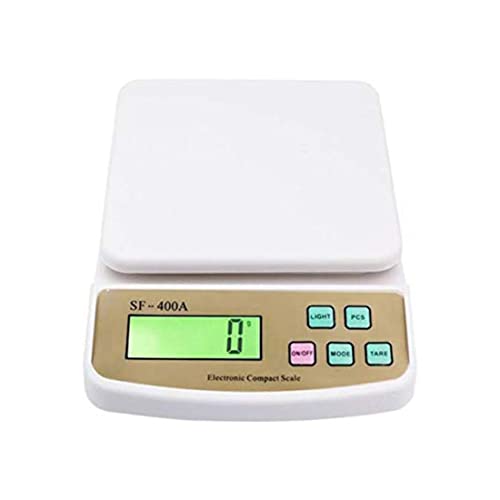 Dr. Care Electronic Kitchen Digital Weighing Scale with Tare Function (10 Kg-SF 400A) Maximum Weight Capacity 10 Kg, Color White - Image 1