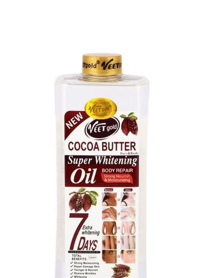 Veet gold Cocoa Butter Face And Body Super Whitening Oil 300ml - Image 2