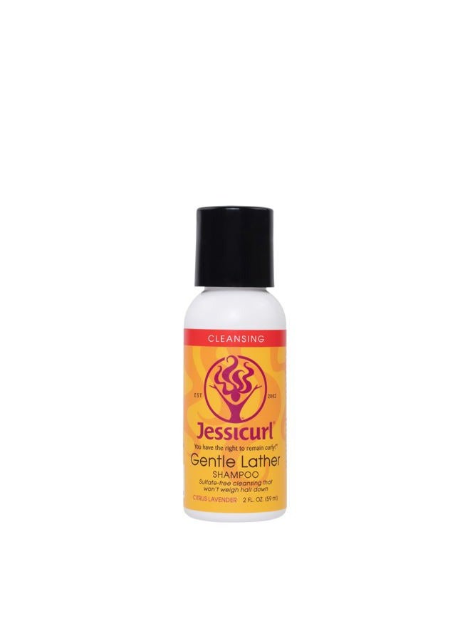 شامبو رغوة لطيفة، بدون إضافة عطر، 2 أونصة سائلة. شامبو تنظيف الشعر المجعد، نباتي، خالي من الكبريتات