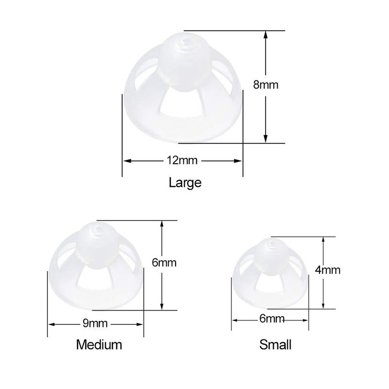 SoundLink 10 pcs Hearing Amplifier Dome Open Fit Ear Tip Earplug Earbuds for RIC Hearing Aids M 9mm - Image 5