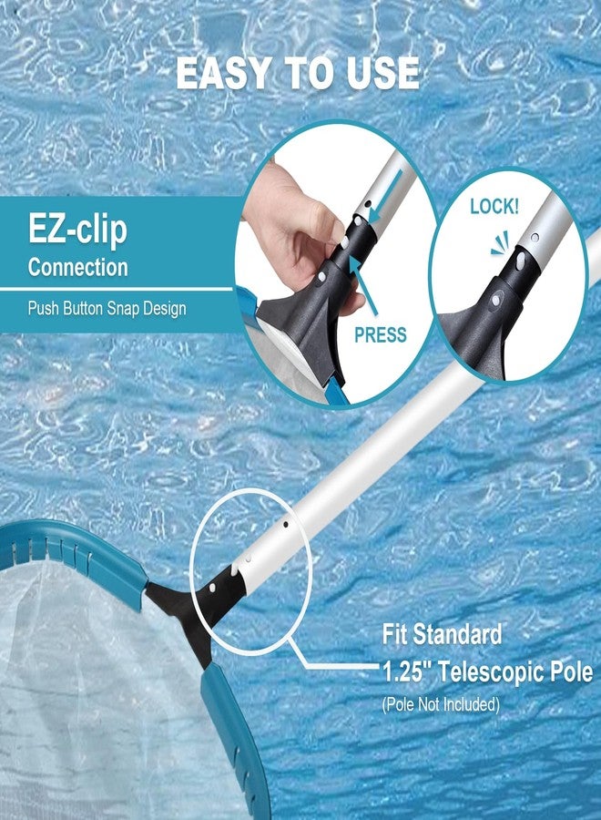 POOLWHALE 17.5" Heavy Duty Ultra Fine Mesh Pool Pollen & Sand Skimmer Rake, Aluminum Frame Deep Nylon Net, Pool Net for Above Ground & In-ground Swimming Pools (No Pole) - Image 5