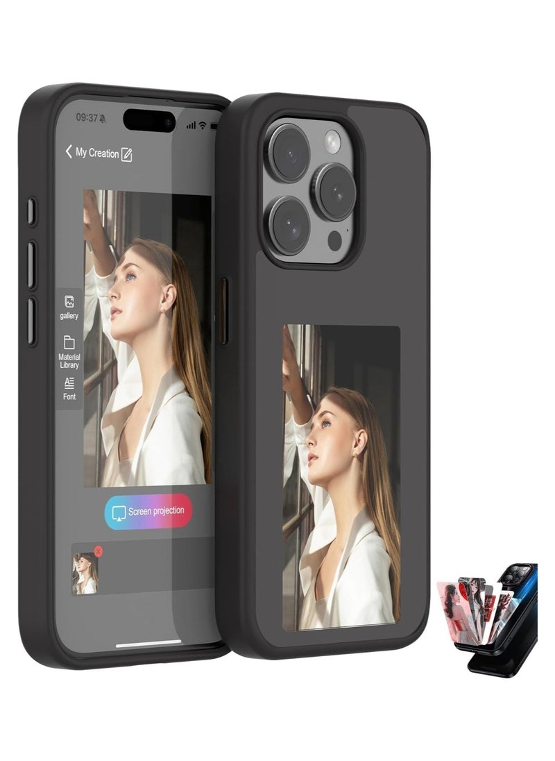 General - Smart Ink Screen Phone Case, AI Projector Case Compatible with iPhone 16 Pro Max 2024, Ink Display Image in Ink Phone Case For iPhone 16 Pro Max - Image 1