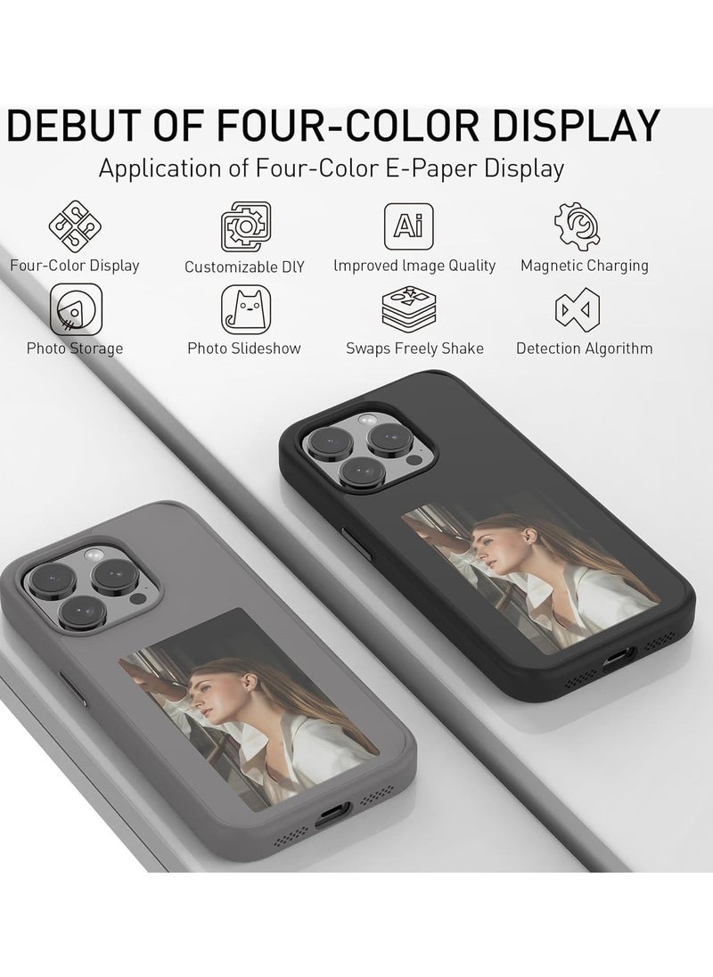 General - Smart Ink Screen Phone Case, AI Projector Case Compatible with iPhone 16 Pro Max 2024, Ink Display Image in Ink Phone Case For iPhone 16 Pro Max - Image 1