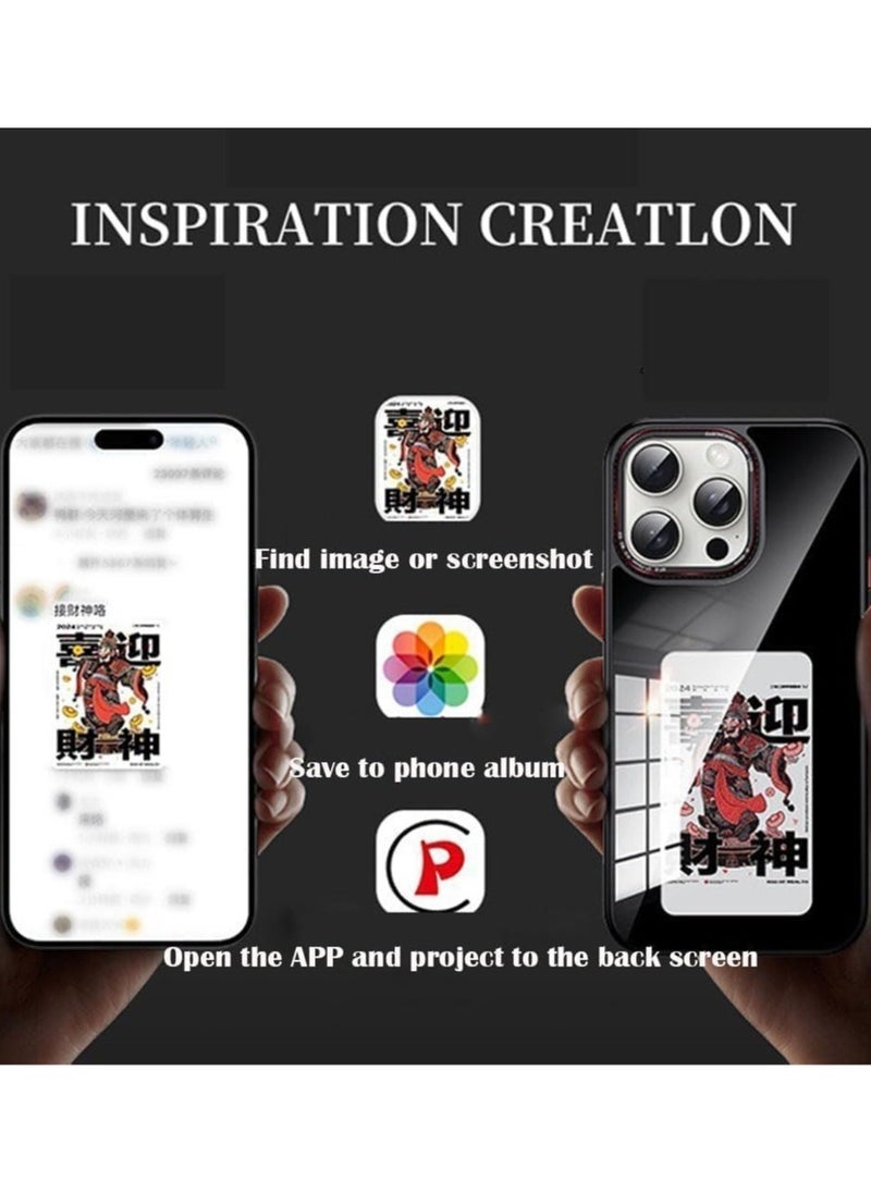 General - Smart Ink Screen Phone Case, AI Projector Case Compatible with iPhone 16 Pro Max 2024, Ink Display Image in Ink Phone Case For iPhone 16 Pro Max - Image 1