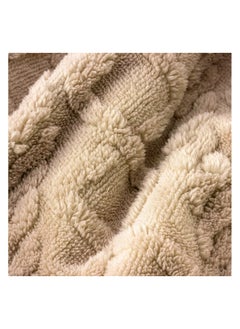 Jacquard Sherpa Blanket Super King Size Faux Fur Bed Blanket 220x240cm Flannel Fleece Reversible Blanket Double Size Warm and Plush Throw Blanket Beige - pzsku/ZFBEAA55968EB414716F5Z/45/_/1723450867/2d68694b-0827-4ad0-9540-5373d0b4c249