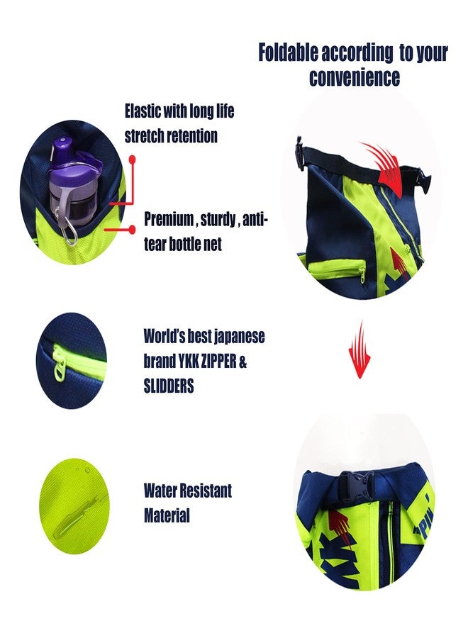 WHACKK Brute Unisex Yoga Aerobics Gym Mat Bags Air Ventilated Pocket for Shoes, Front & Top Open, Carry Way with 3-Way Options i.e. Backpack, Holdable or with a Loop (Navy Blue) - Image 2