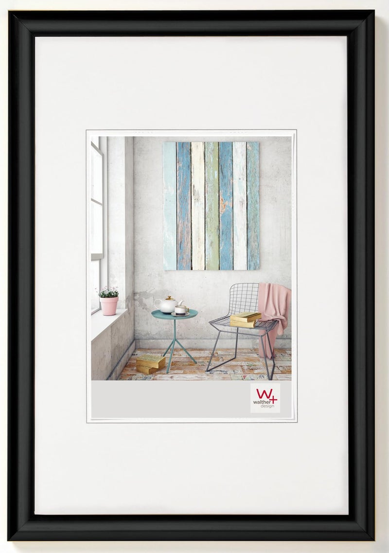 إطار صورة والتير تصميم أسود 50 × 70 سم إطار بلاستيكي ستايل تريند KP070B