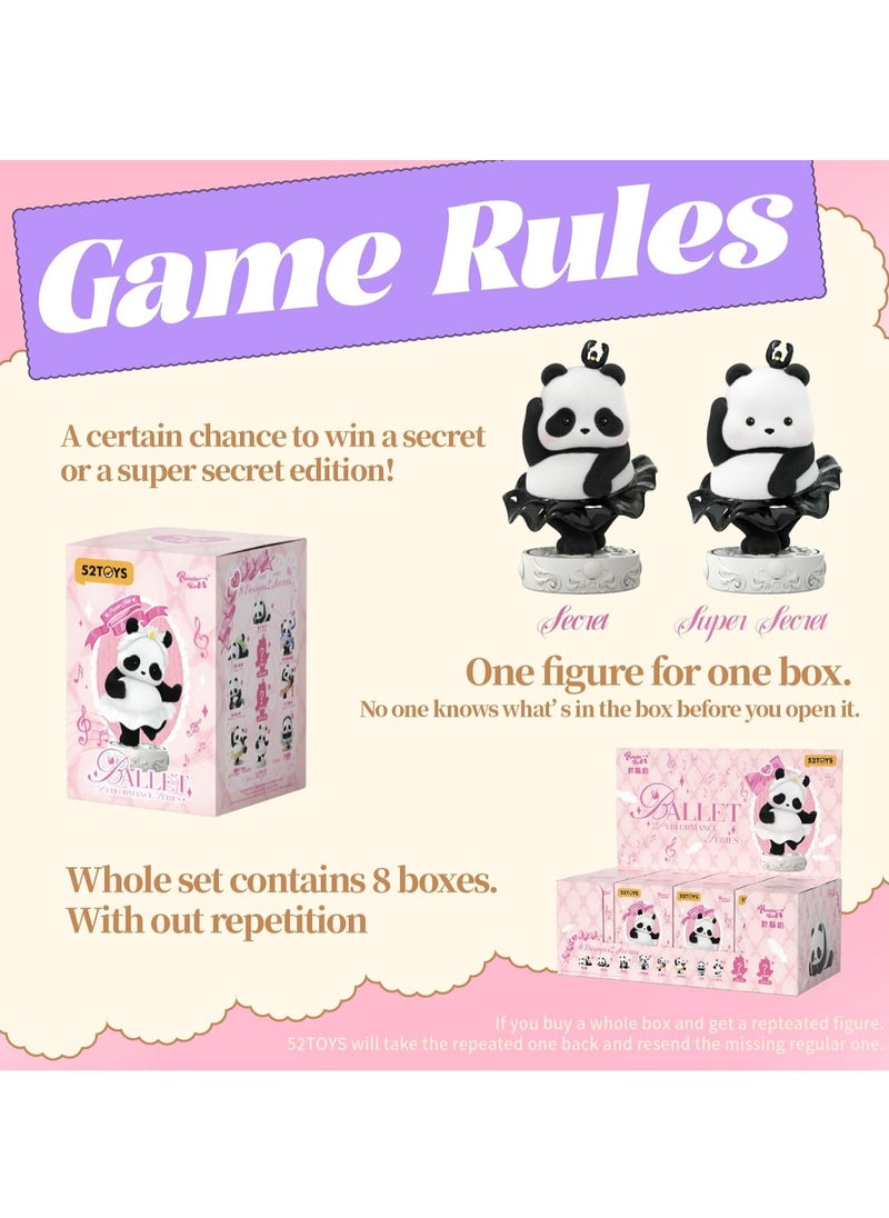 Generic - 1 set of 52TOYS Panda Roll "Ballet Performance" series blind box, 8 pcs of non-duplicates, collect all in one time - Image 1