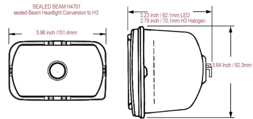 smd led SEALED BEAM H4701 4703 H9414 Headlight Conversion with led headlights - Image 4