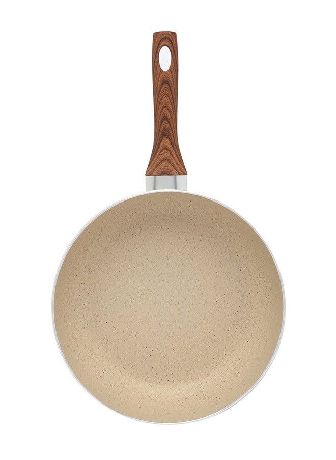 Non-Stick Aluminum Deep Fry Pan With Glass Lid With Soft Touch Wood Handle Beige/Brown - pzsku/ZFBEACC8591665A17FC3CZ/45/_/1685456403/4061501b-eab5-4a6b-9858-6245fbf3ab91