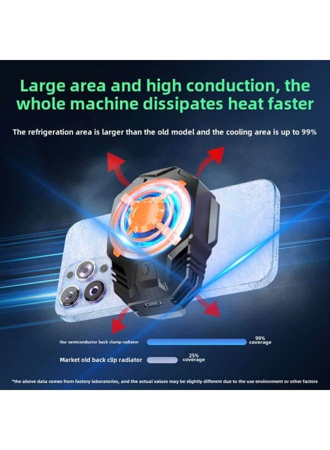 Semiconductor Mobile Phone Cooler S19 Two Modes Ice Cooling Game Tool Hocoolar Brand Lightweight Aviation Aluminum Ceramic-Color:S25 High-power Magnetic Radiator-black (15W Refrigeration Third Gear - Image 4
