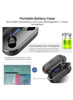 TOZO TOZO T10 (Classic Edition) Bluetooth 5.3 Wireless Earbuds with Wireless Charging Case IPX8 Waterproof Stereo Headphones in Ear Built in Mic Headset Premium Sound with Deep Bass for Sport Black  - Image 2